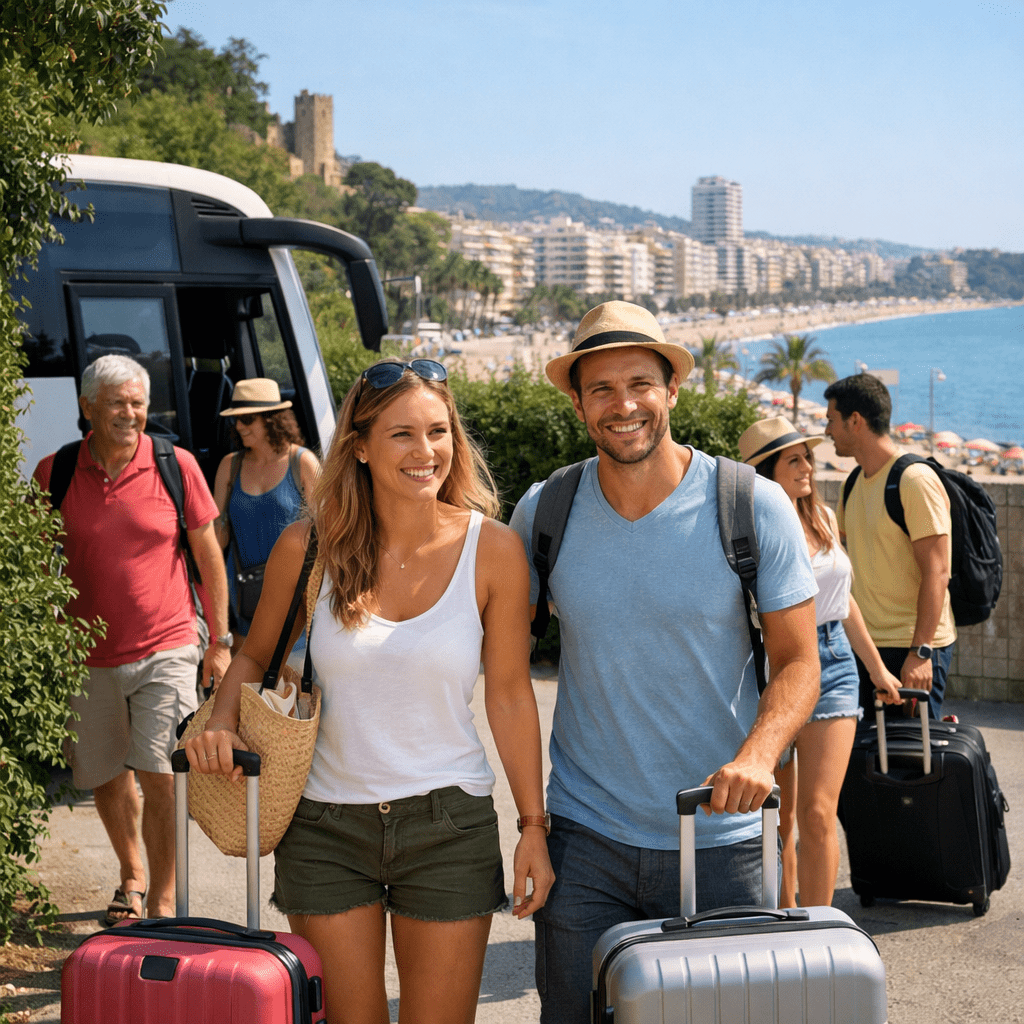 Bus Aéroport de Barcelone – Costa Brava <font size="2">(porte-à-porte)</font> <br><font size="2">(Malgrat de Mar, Santa Susanna, Pineda de Mar, Calella, Blanes, Lloret de Mar)</font></span>
