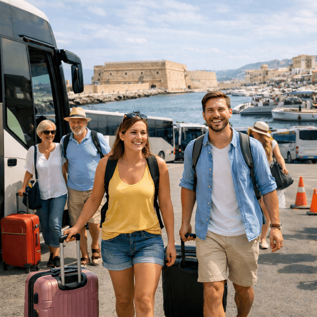 Bus Kreta Heraklion Flughafen – Kreta <font size="2">zentrum (Tür zu Tür)</font>