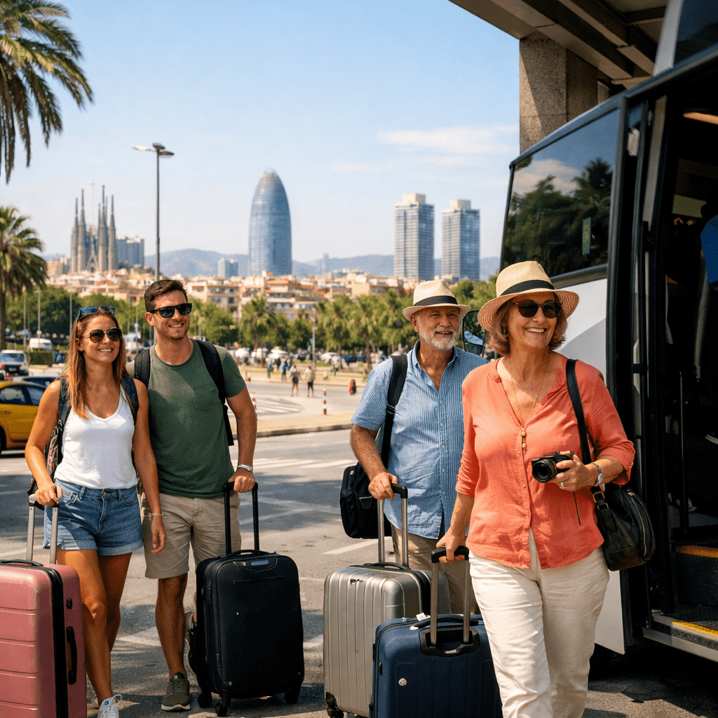 Bus Flughafen Barcelona – Barcelona <font size="2">zentrum (Tür zu Tür)</font>